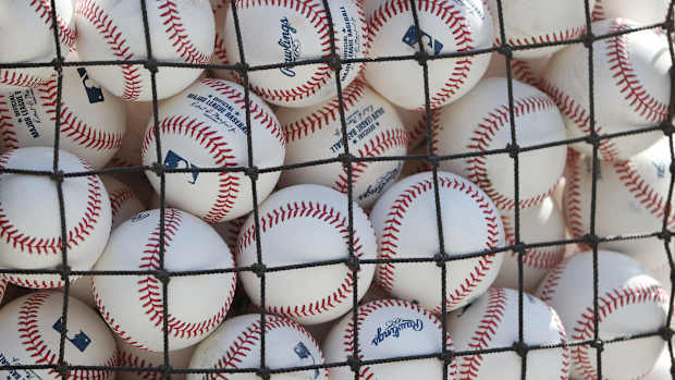Bag of baseballs